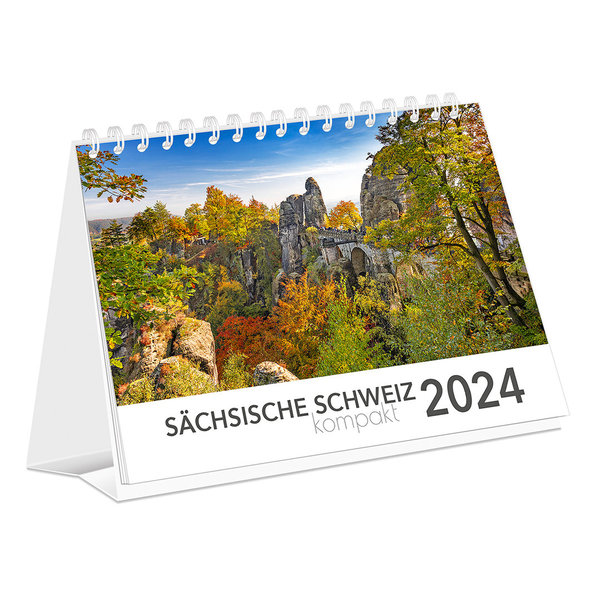 Kalender Sächsische Schweiz 2024 kompakt | Tischkalender